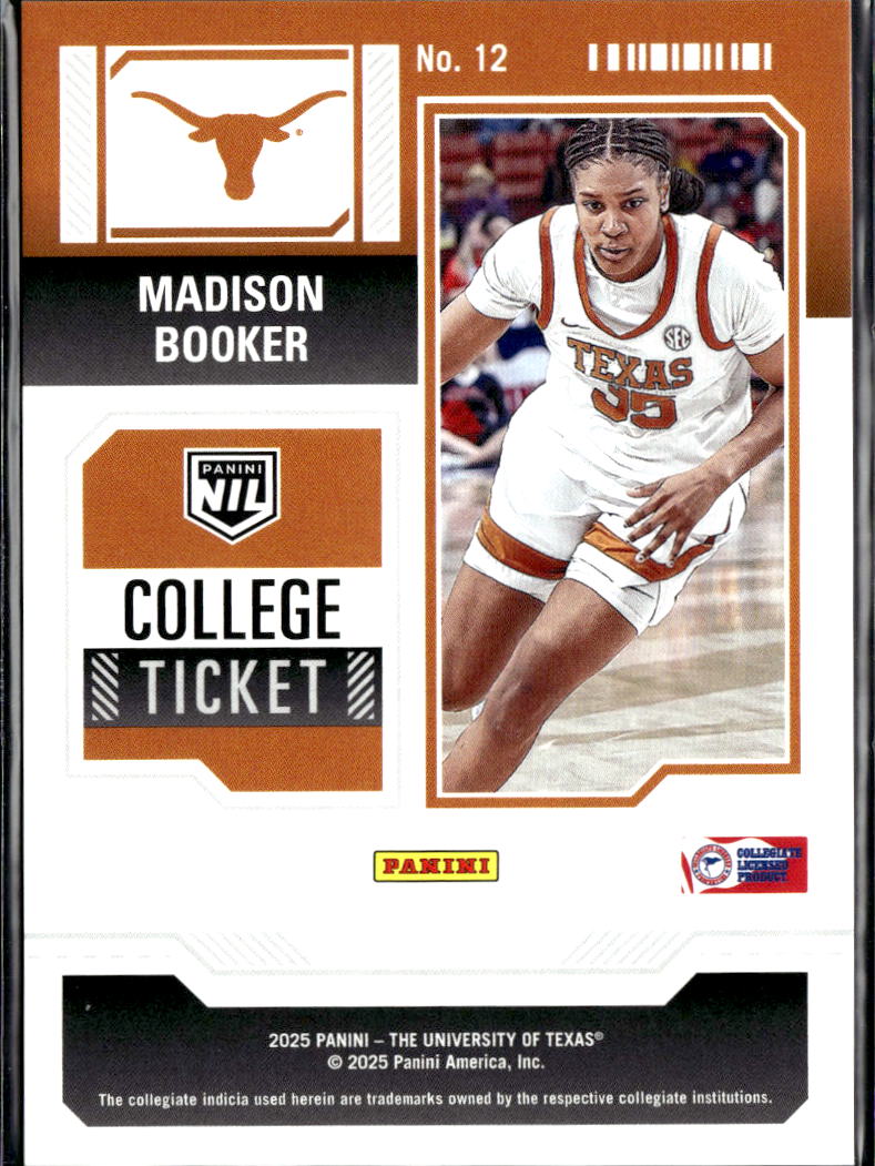 Madison Booker 2025 Contenders Rookie RC /99 Texas Longhorns