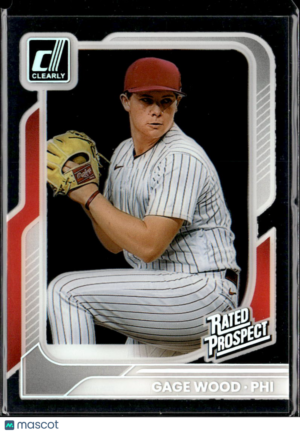 Gage Wood 2026 Donruss Clearly Rated Rookie SSP Philadelphia Phillies