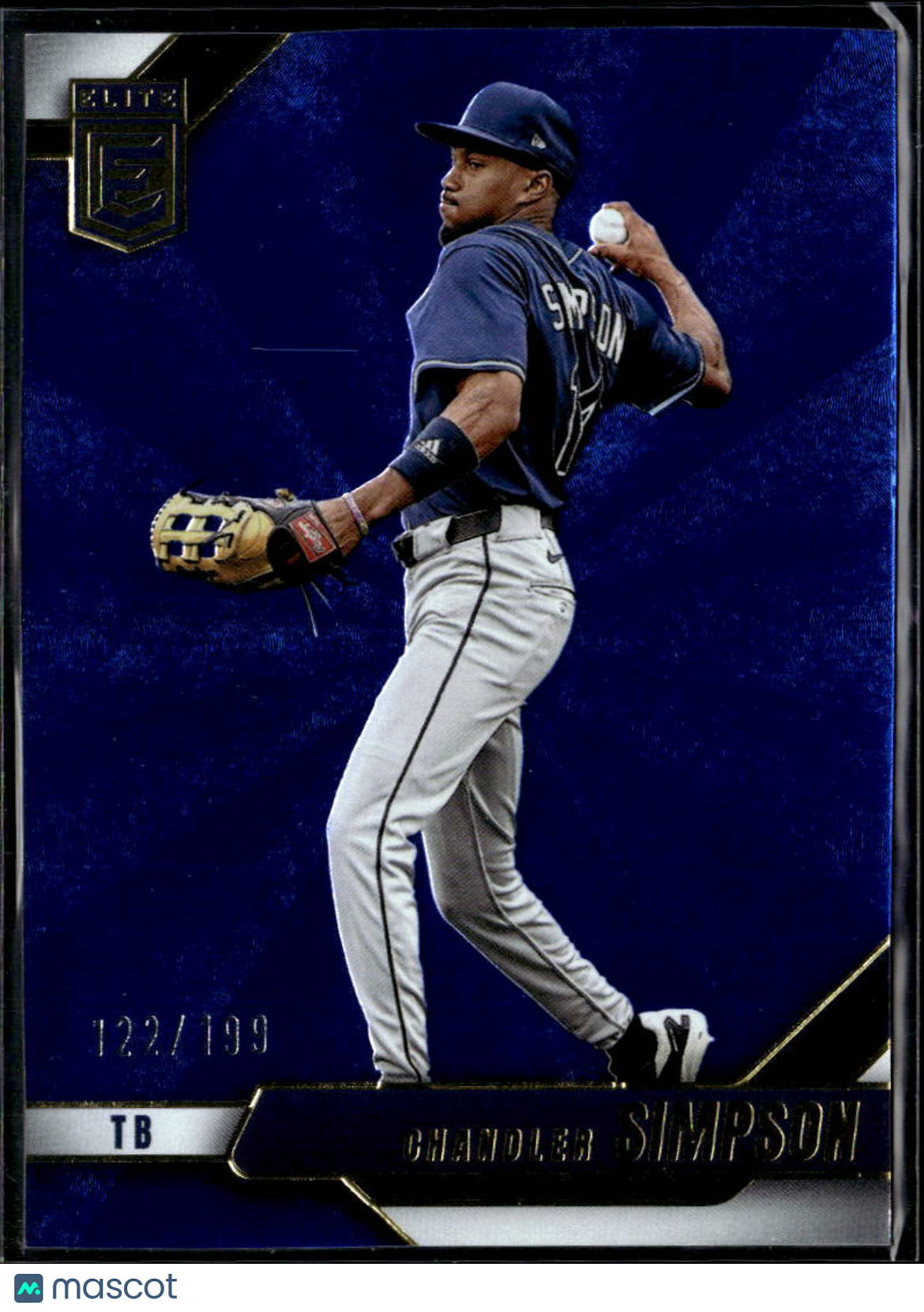 Chandler Simpson 2026 Elite Blue 122/199 Tampa Bay Rays