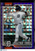 Gleyber Torres 2026 Topps Chrome Purple Geometric Refractor /75 Detroit Tigers