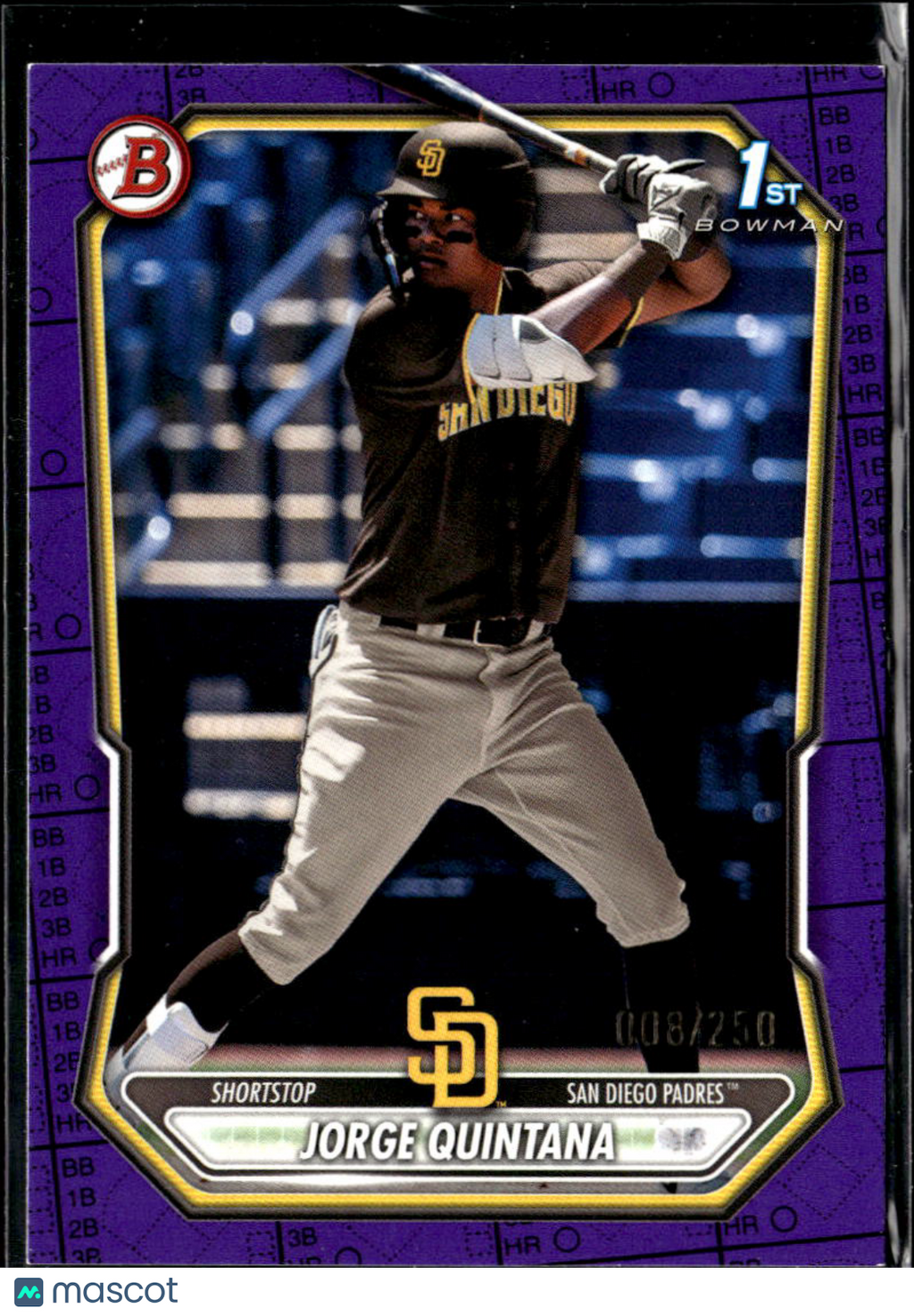 Jorge Quintana 2026 Bowman 1st Purple /250 San Diego Padres