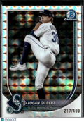 Logan Gilbert 2025 Bowman Chrome Geometric Refractor /499 Seattle Mariners