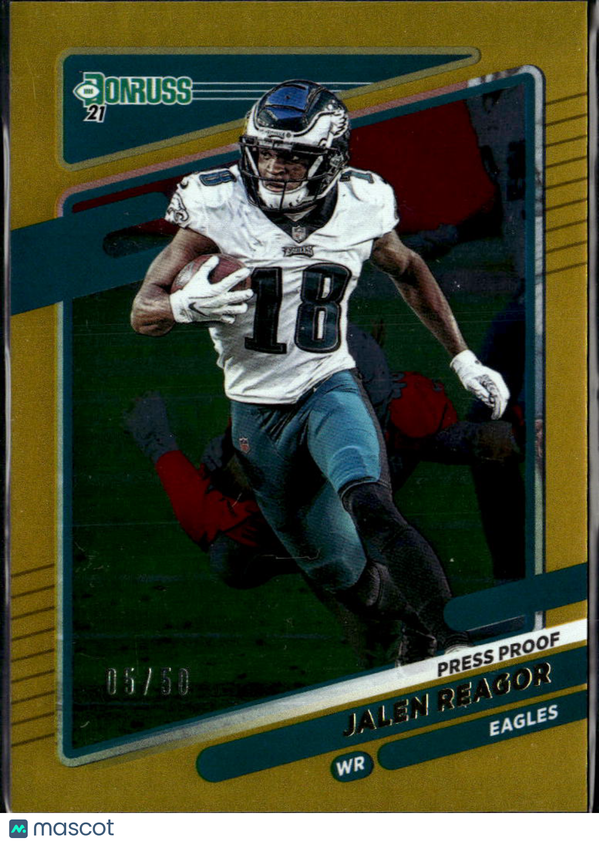 Jalen Reagor 2021 Donruss GOLD Press Proof 5/50 Philadelphia Eagles