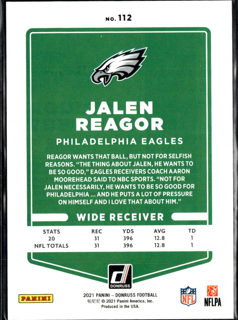 Jalen Reagor 2021 Donruss GOLD Press Proof 5/50 Philadelphia Eagles