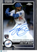 Justin Dean 2026 Topps Chrome Auto Autograph Rookie RC Los Angeles Dodgers