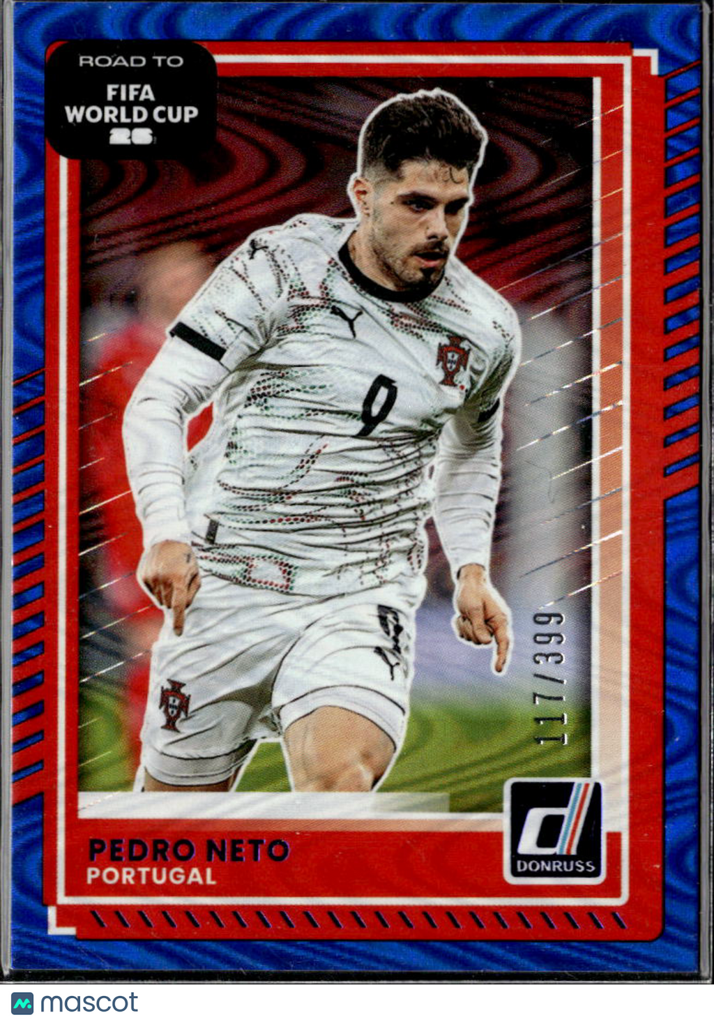 Pedro Neto 2025 Panini Donruss Road to FIFA World Cup 26 Blue 117/399 Portugal