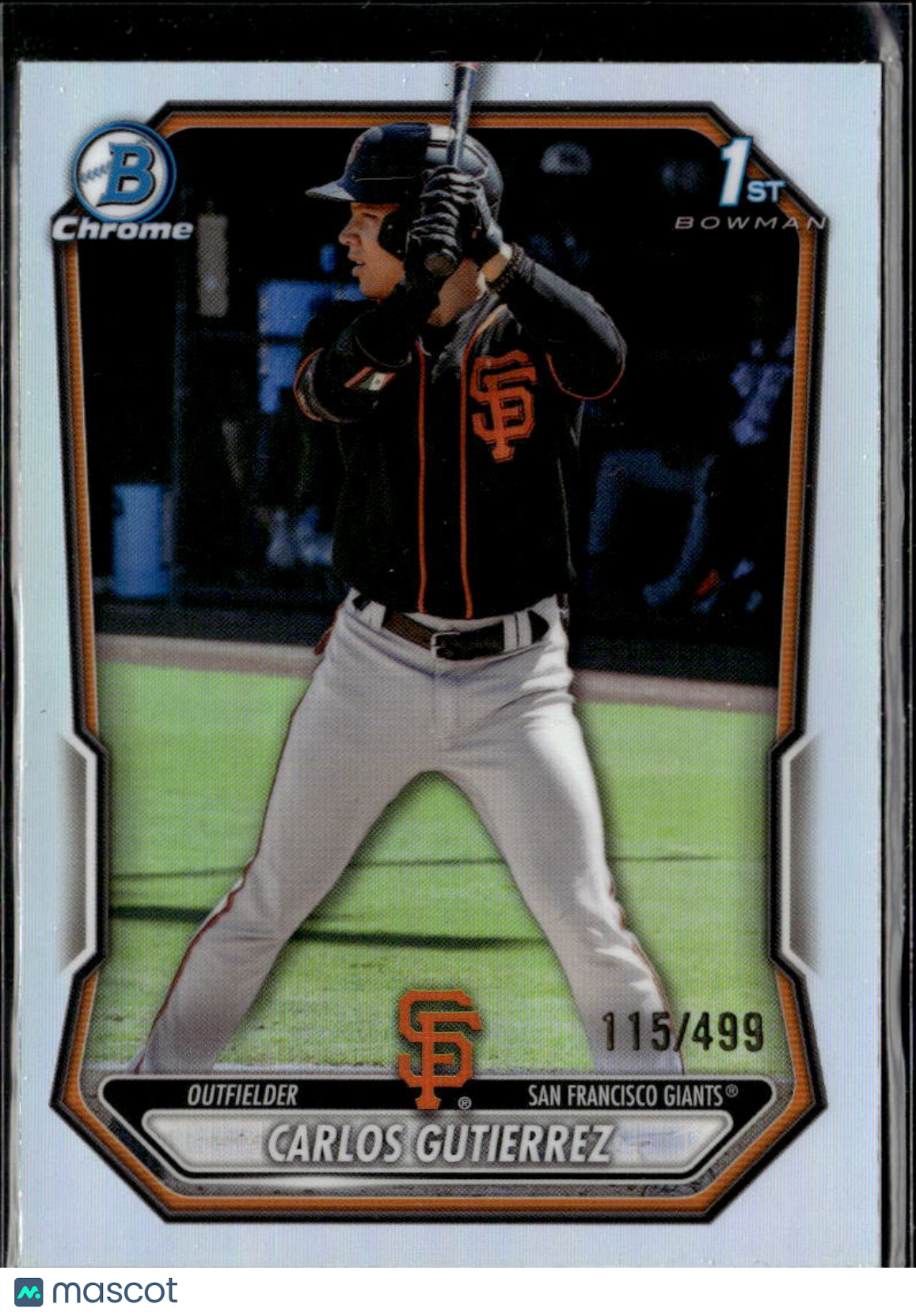 Carlos Gutierrez 2026 Bowman Chrome 1st Refractor 115/499 San Francisco Giants
