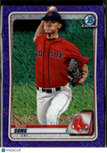 Noah Song 2020 Bowman Chrome Purple Shimmer Refractor Boston Red Sox