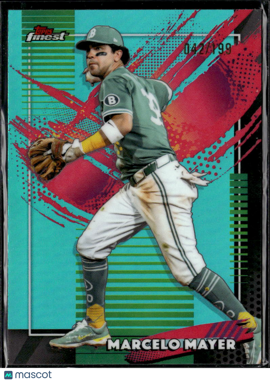Marcelo Mayer 2026 Topps Finest Rare Aqua Refractor /199 Boston Red Sox