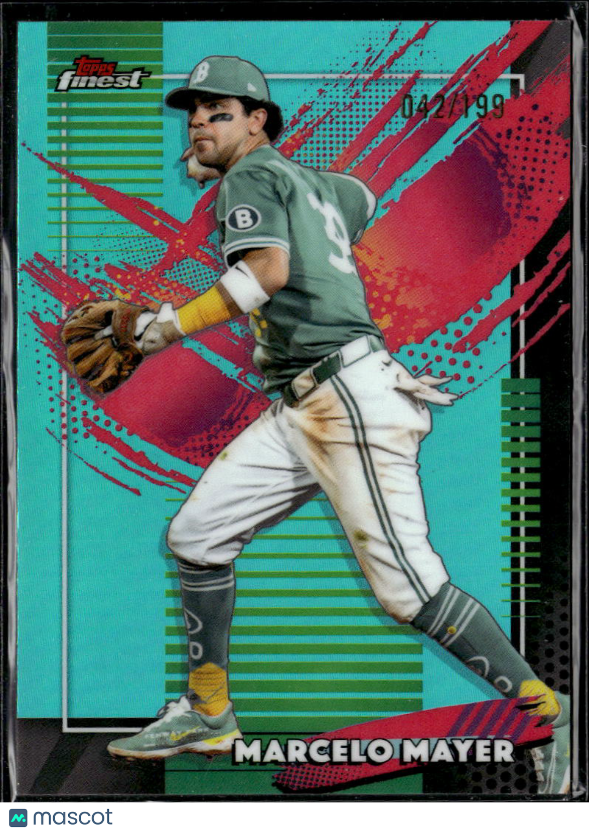 Marcelo Mayer 2026 Topps Finest Rare Aqua Refractor /199 Boston Red Sox