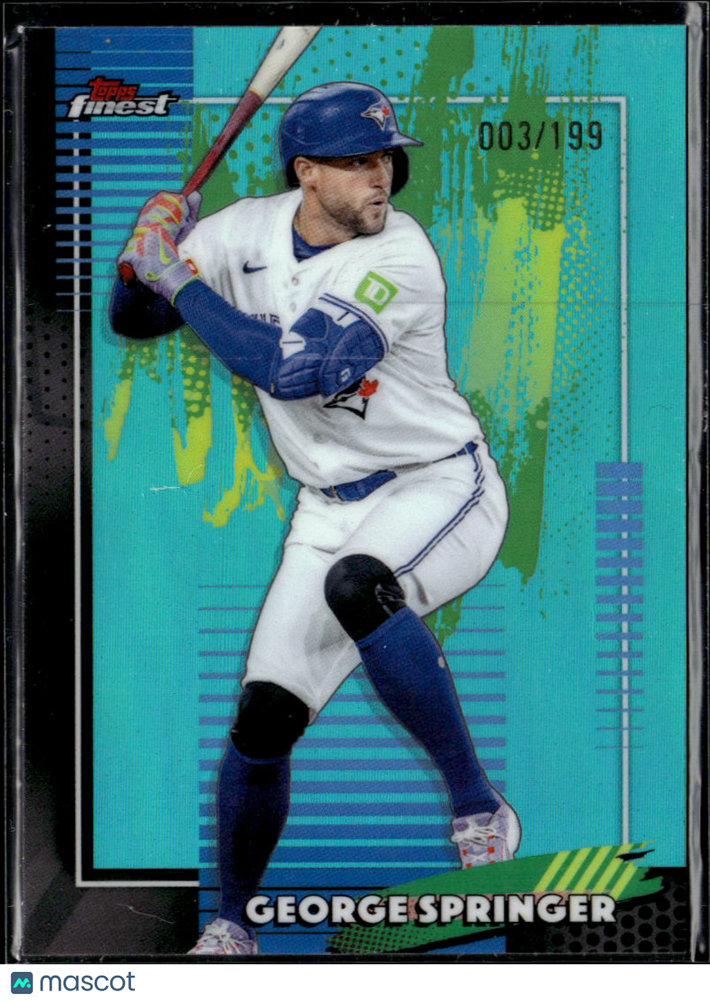 George Springer 2026 Topps Finest Aqua Refractor /199 Toronto Blue Jays