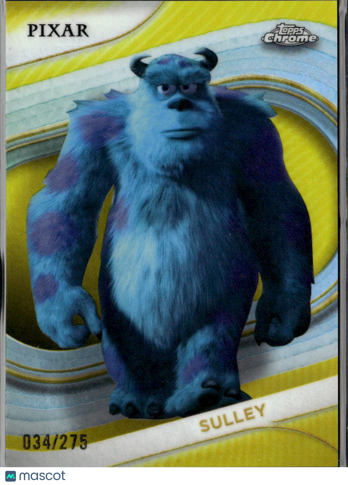 Sulley 2025 Topps Chrome Disney Yellow Refractor 34/275 #5
