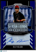 Riley Nelson 2026 Prizm Auto Autograph RC Blue /49 Cleveland Guardians