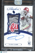 CeeDee Lamb 2020 Flawless Chickflia LOGO Patch Auto Autograph RC 2/15 OU Sooners