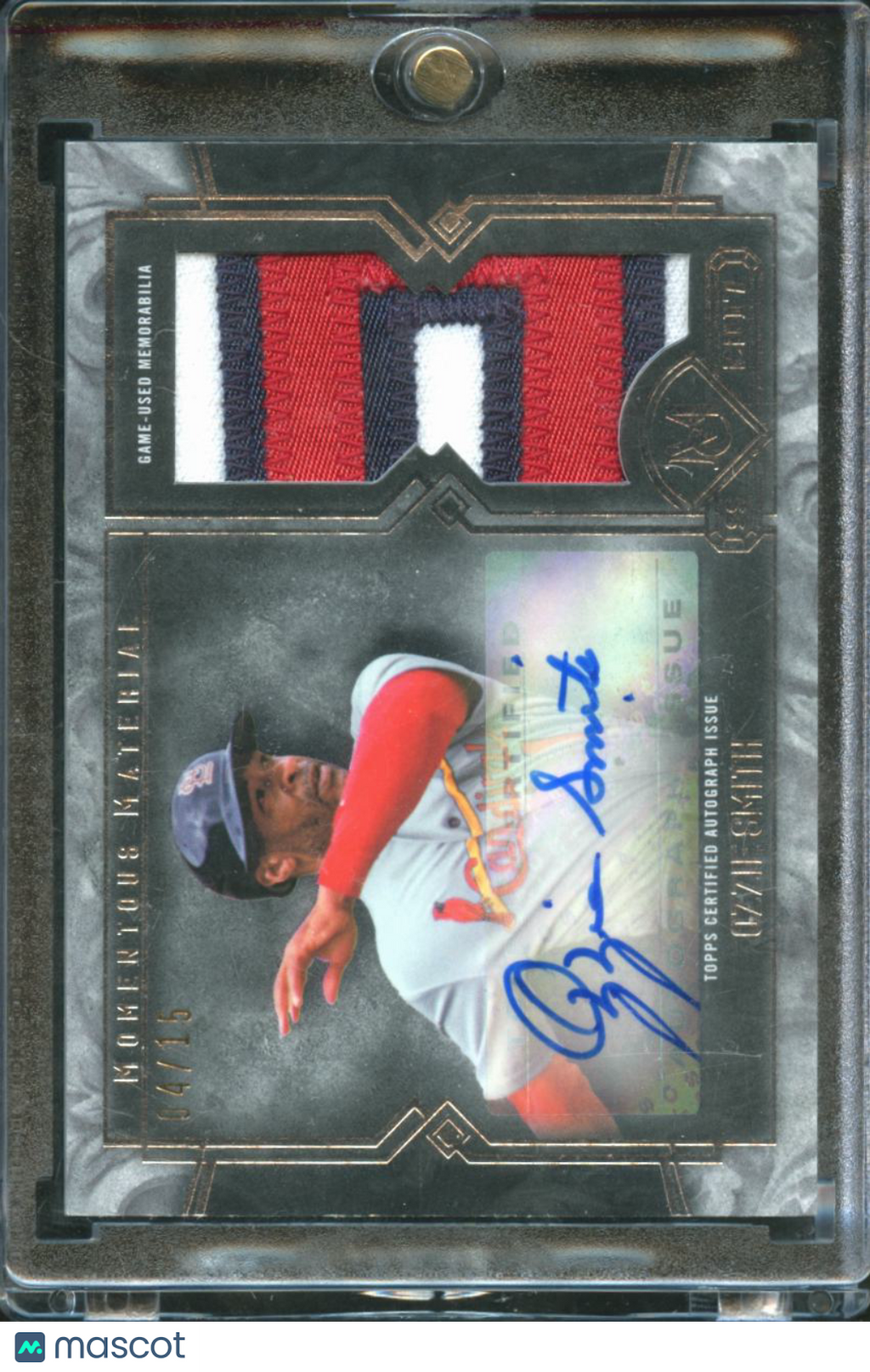 Ozzie Smith 2017 Museum Collection Auto Autograph Patch 4/15 St. Louis Cardinals