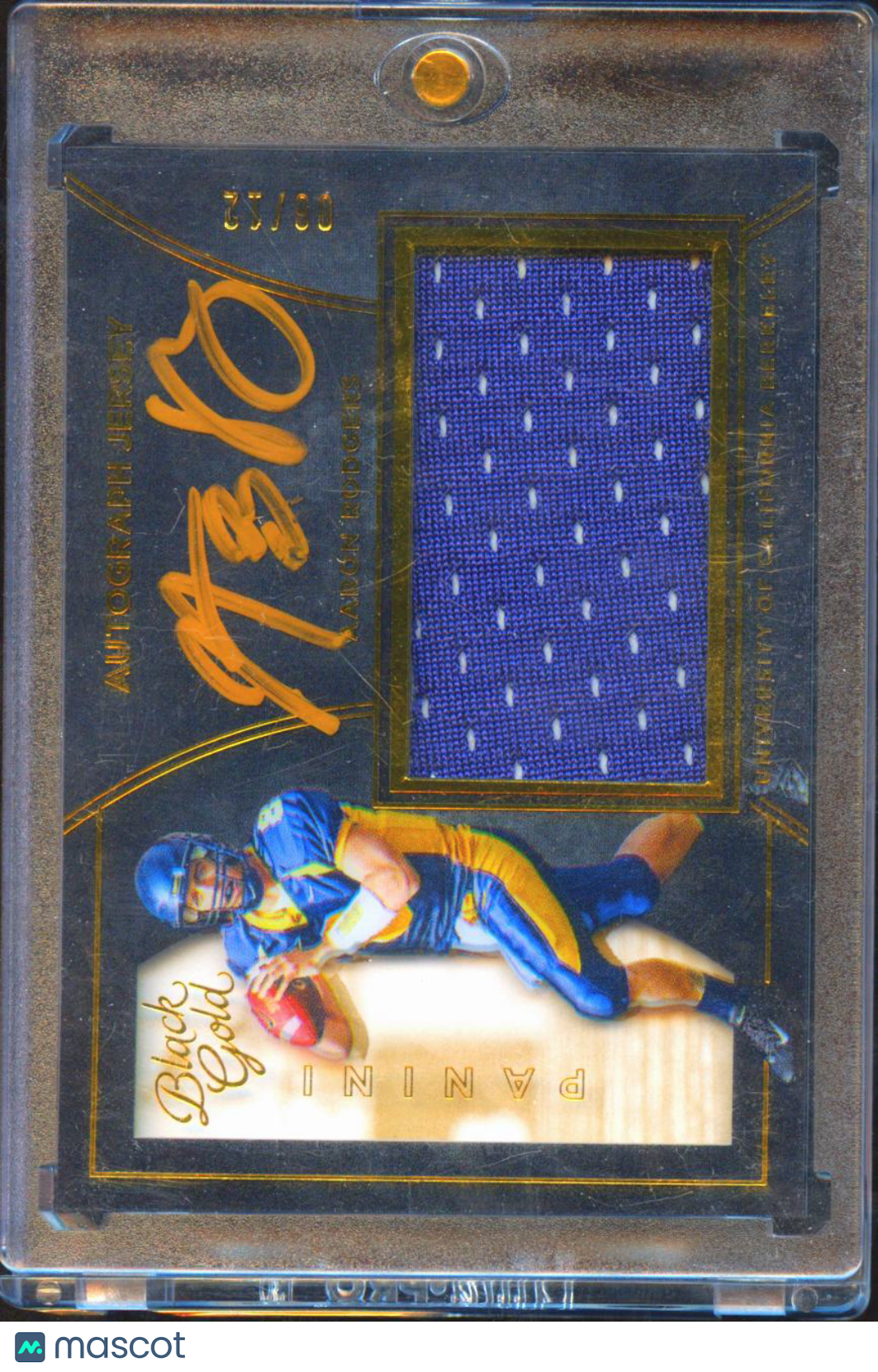 Aaron Rodgers 2016 Black Gold Auto Autograph Game Worn Patch 6/12 Cal Packers