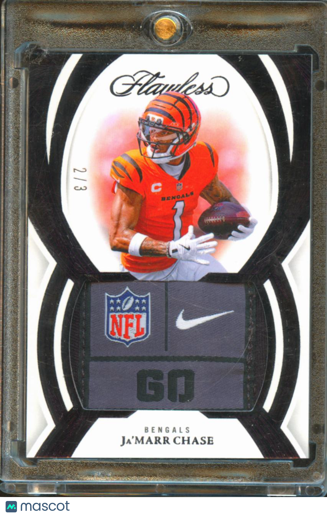 Ja'Marr Chase 2025 Flawless Laundry Tag Patch 2/3 Cincinnati Bengals