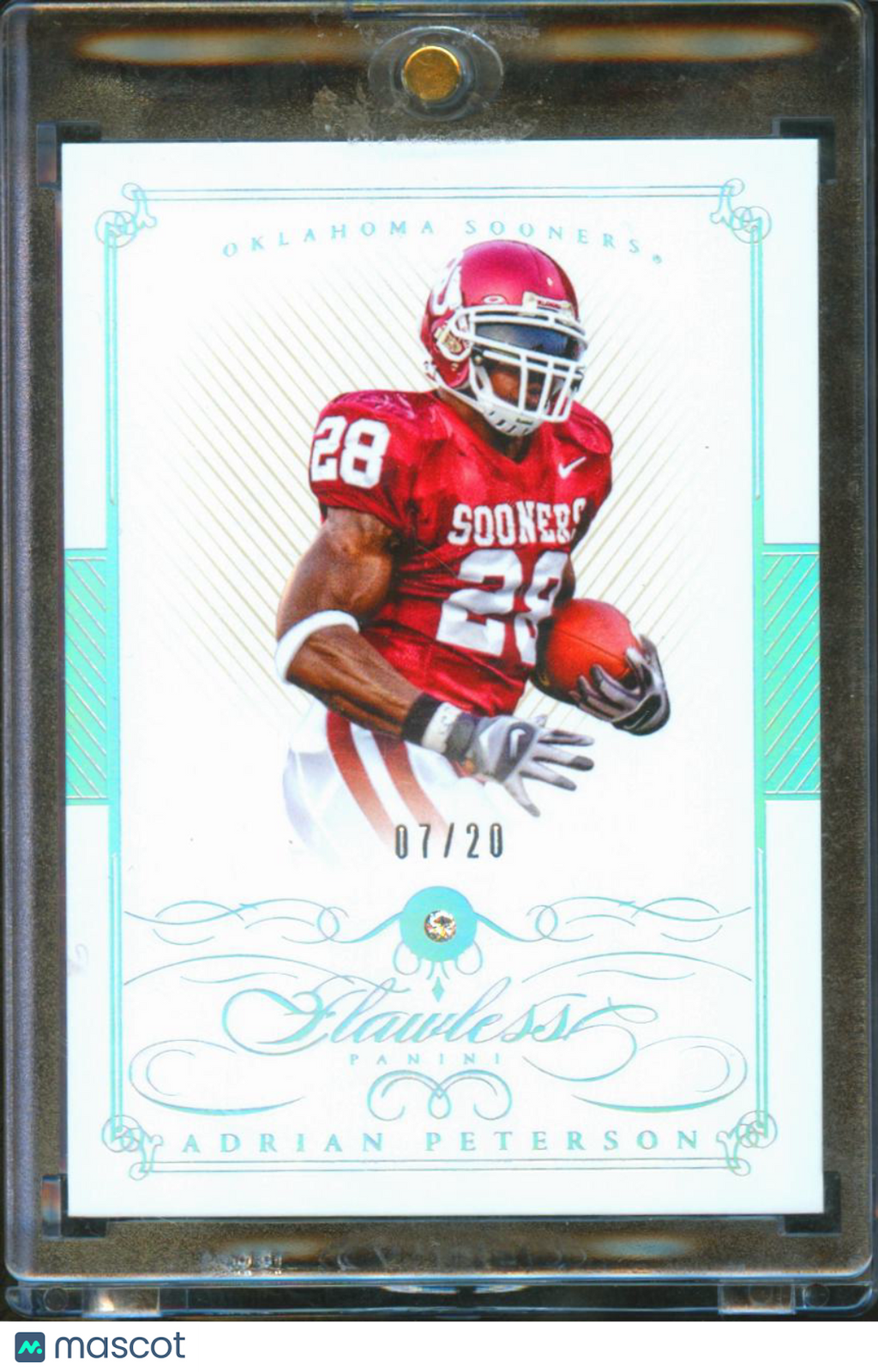 Adrian Peterson 2015 Flawless Collegiate Diamond Gem 7/20 Oklahoma Sooners