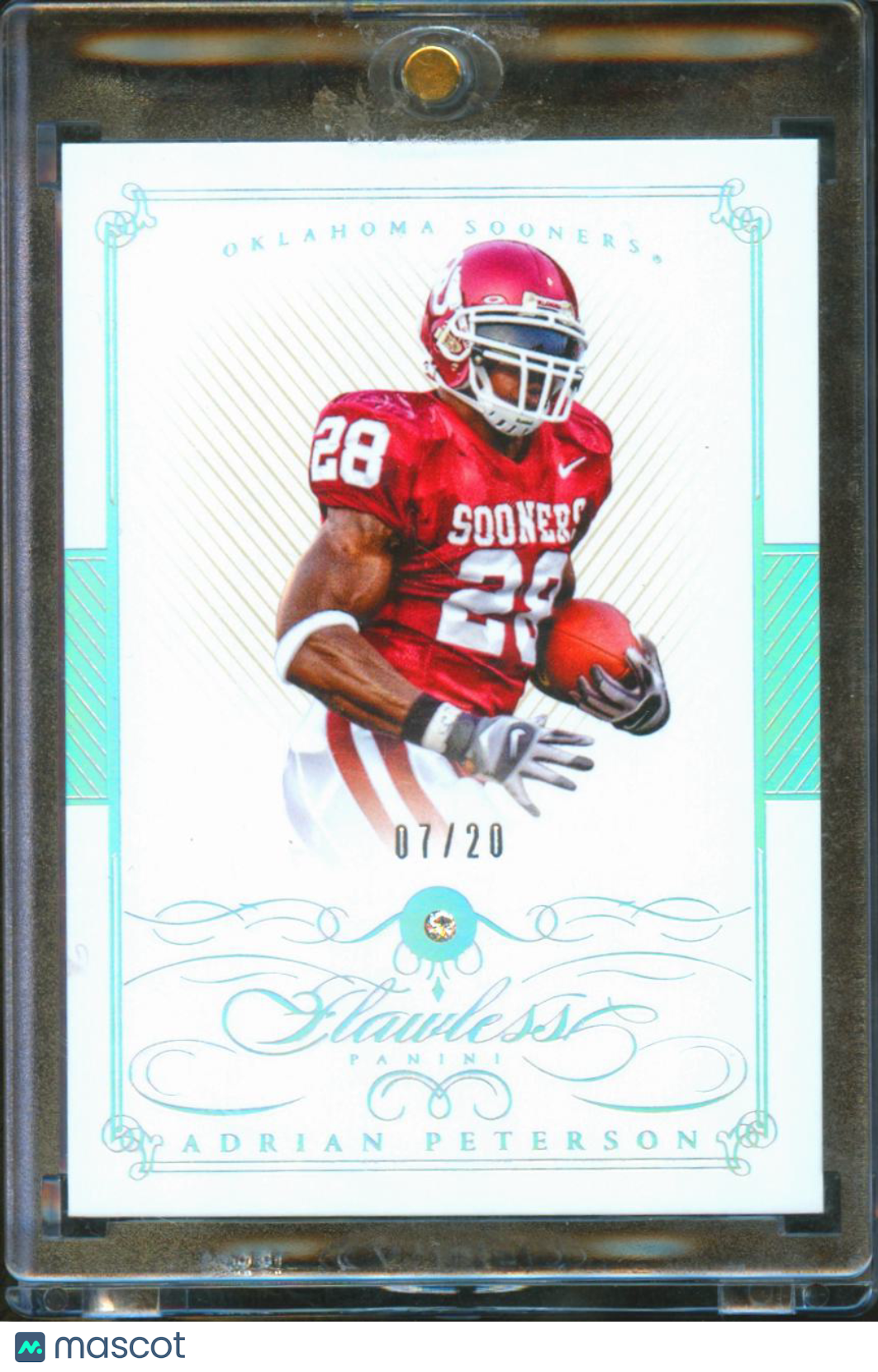 Adrian Peterson 2015 Flawless Collegiate Diamond Gem 7/20 Oklahoma Sooners