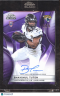 Bhayshul Tuten 2025 Topps Chrome Black Auto Autograph RC 72/75 Jaguars