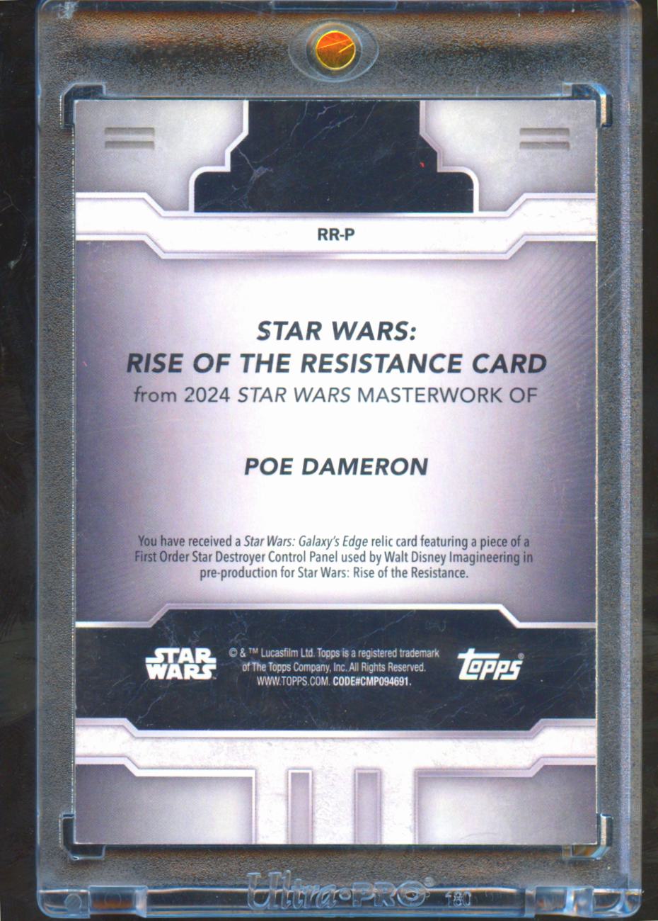 Poe Dameron 2024 Topps Star Wars Masterwork Galaxy's Edge Relic #RR-P