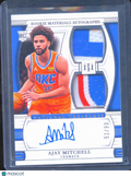 Ajay Mitchell 2024-25 National Treasures Auto Autograph Patch RC 51/99 Thunder