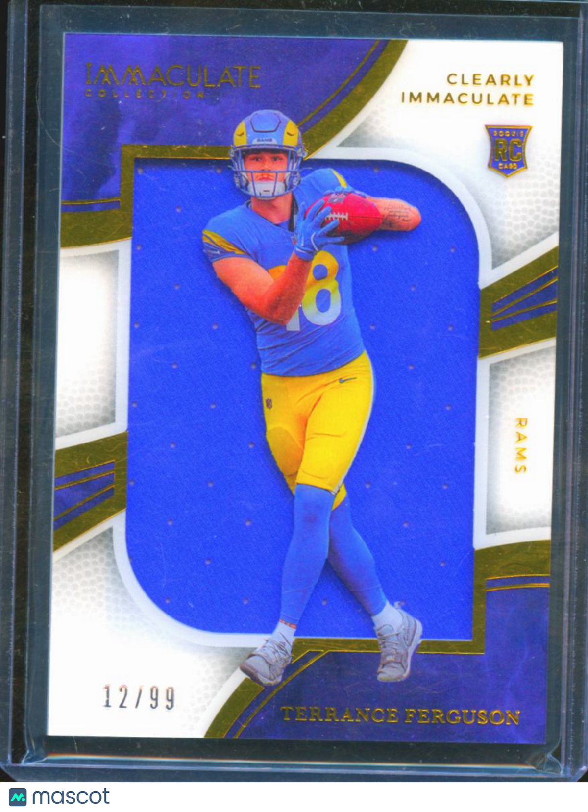 Terrance Ferguson 2025 Immaculate Jersey Patch RC 12/99 Los Angeles Rams
