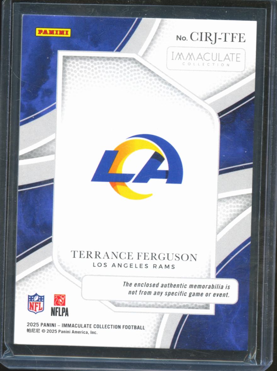 Terrance Ferguson 2025 Immaculate Jersey Patch RC 12/99 Los Angeles Rams