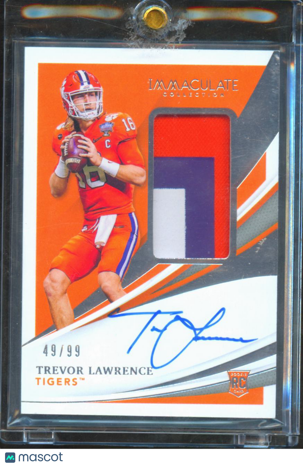 Trevor Lawrence 2021 Immaculate Auto Autograph RC 49/99 Clemson Tigers
