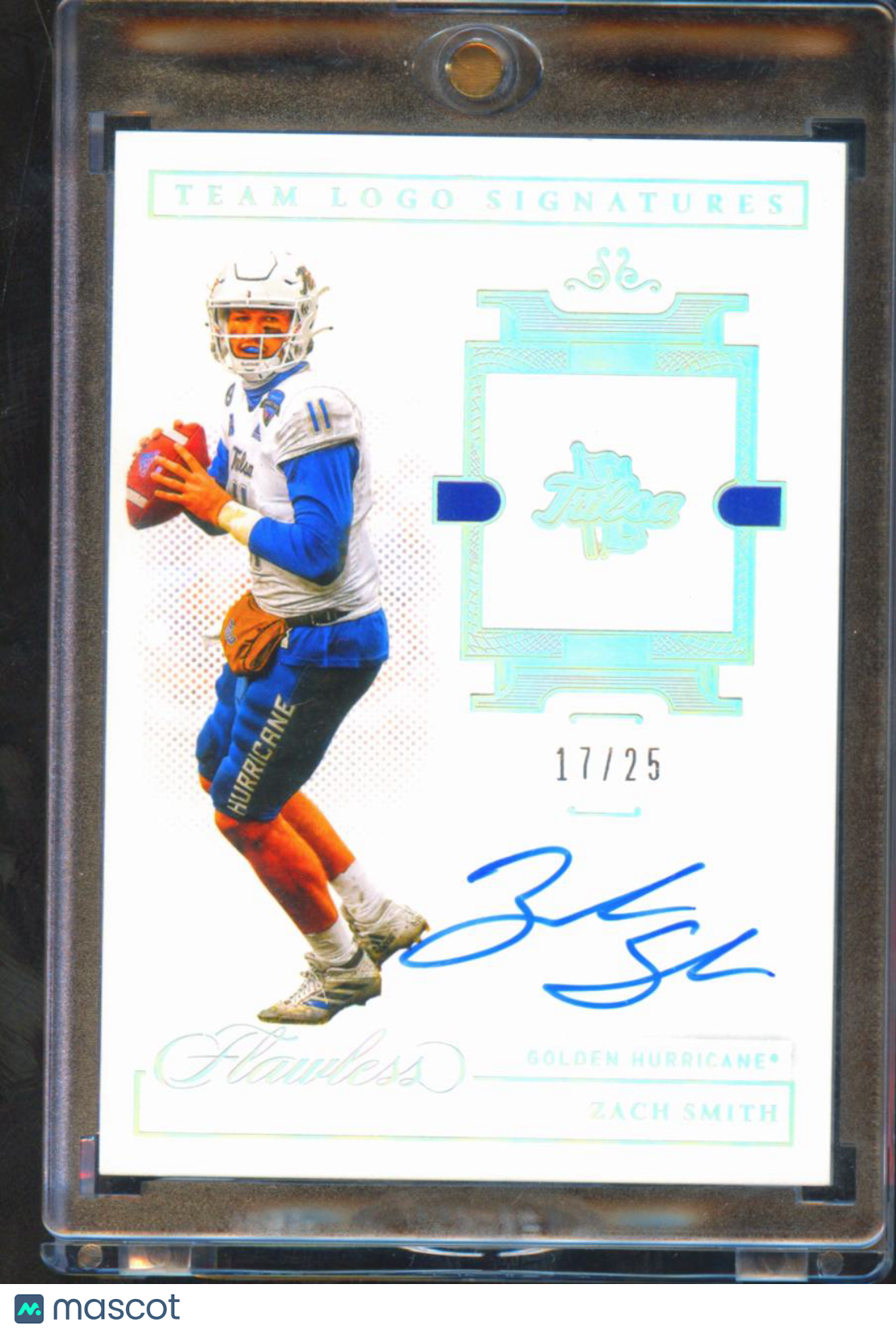 Zach Smith 2021 Flawless Collegiate Auto Autograph 17/25 Tulsa Golden Hurricane