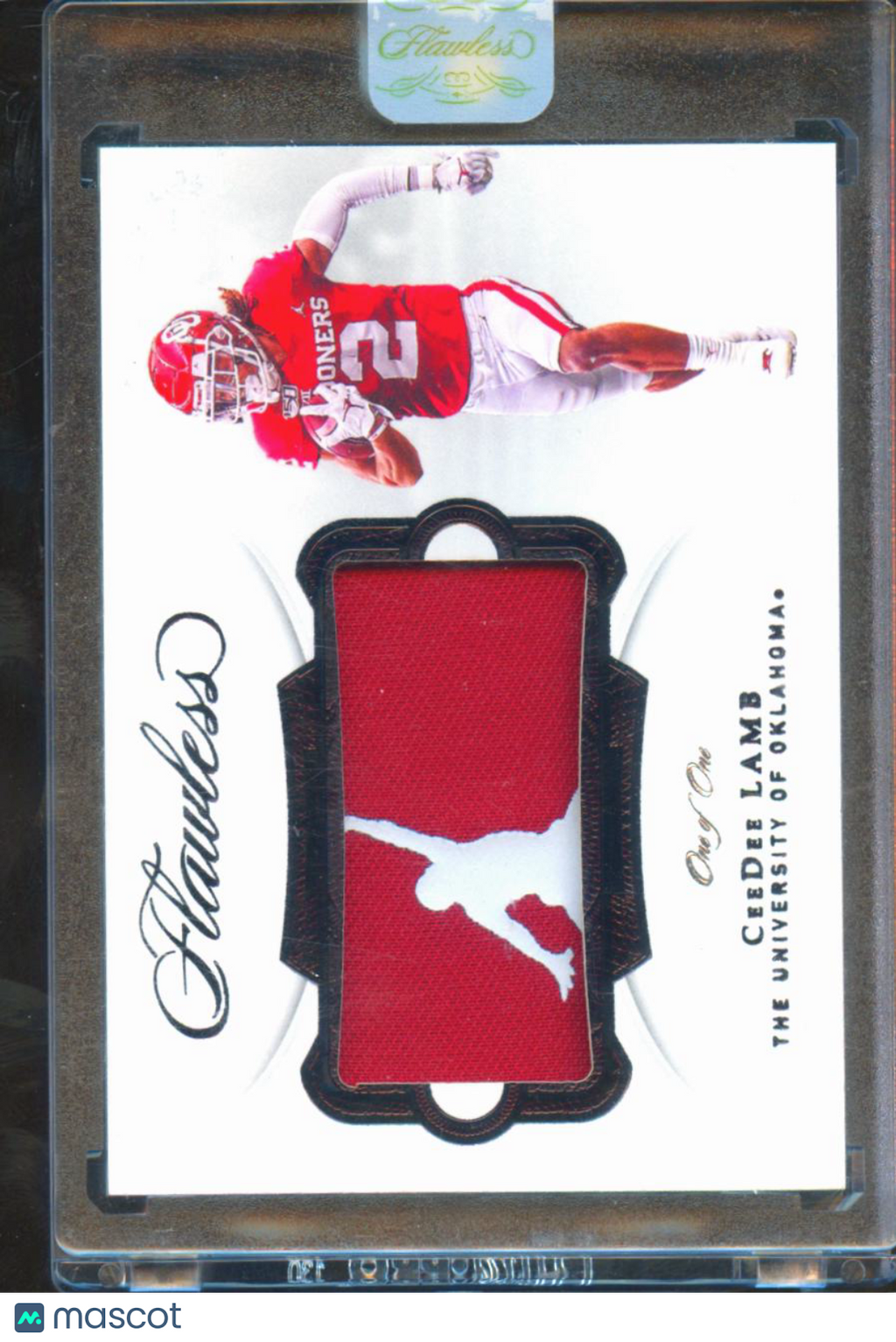CeeDee Lamb 2020 Flawless Jordan Jumpman Logo Patch RC 1/1 Oklahoma Sooners