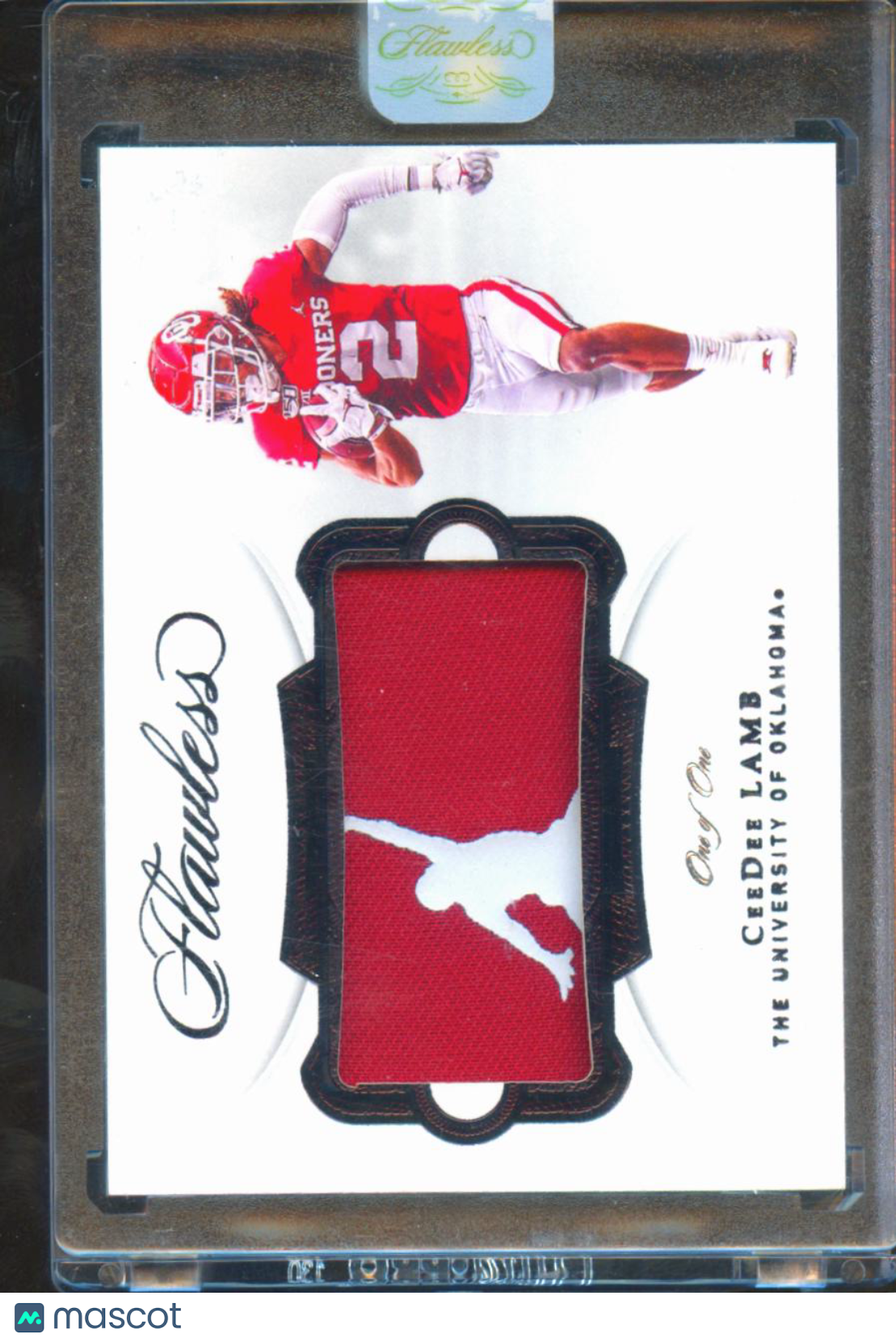 CeeDee Lamb 2020 Flawless Jordan Jumpman Logo Patch RC 1/1 Oklahoma Sooners