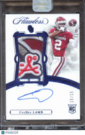 CeeDee Lamb 2020 Flawless Chickflia LOGO Patch Auto Autograph RC 15/15 Sooners