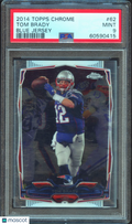 Tom Brady 2014 Topps Chrome Card New England Patriots #62 PSA 9