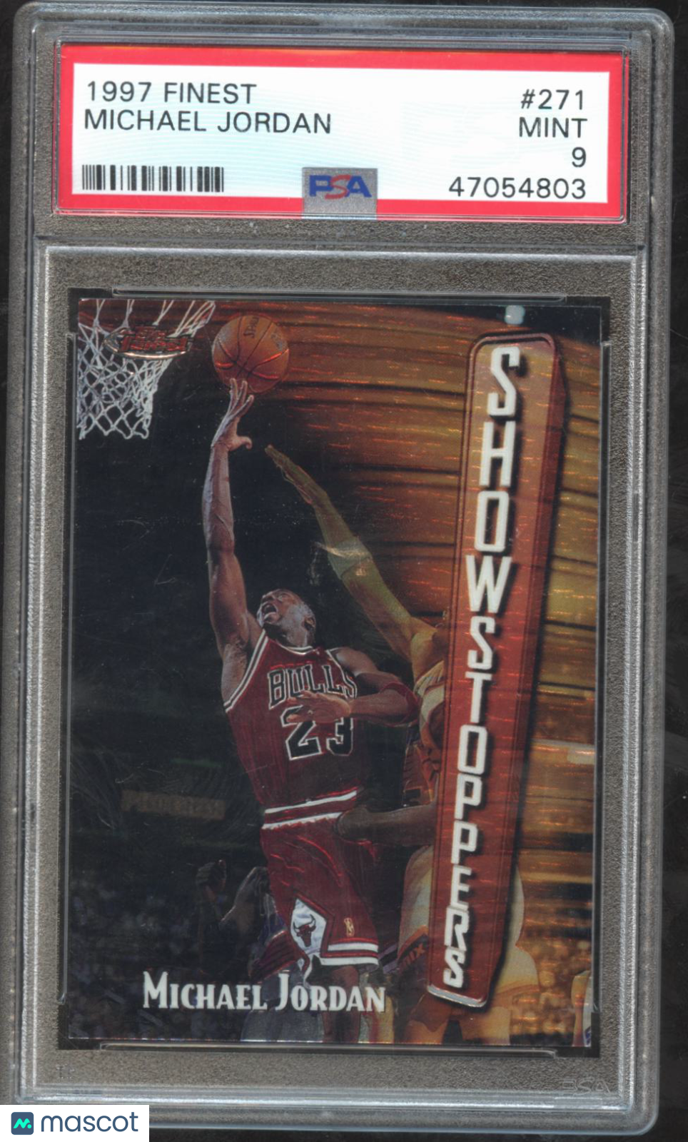 Michael Jordan 1997 Finest Card Chicago Bulls #271 PSA 9