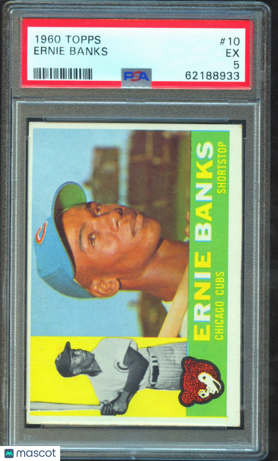 Ernie Banks 1960 Topps Card Chicago Cubs #10 PSA 5