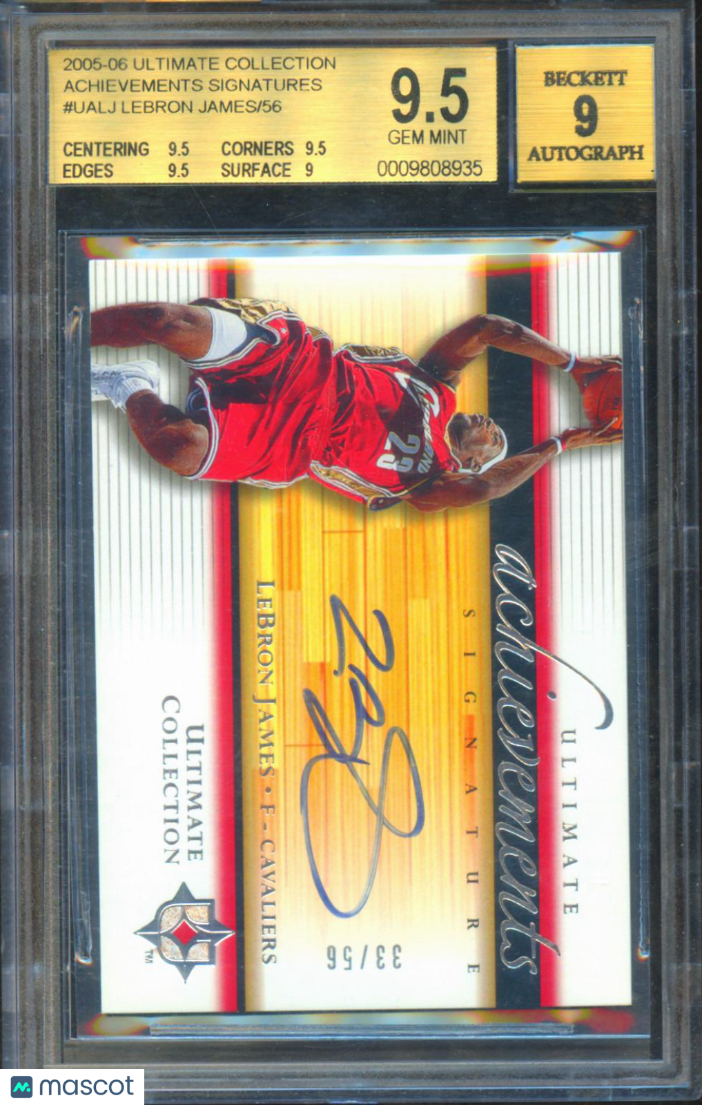 LeBron James 2005-06 Ultimate Collection Auto Autograph Cavaliers 33/56 BGS 9.5