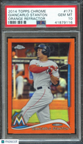 Giancarlo Stanton 2014 Topps Chrome Orange Refractor PSA 10