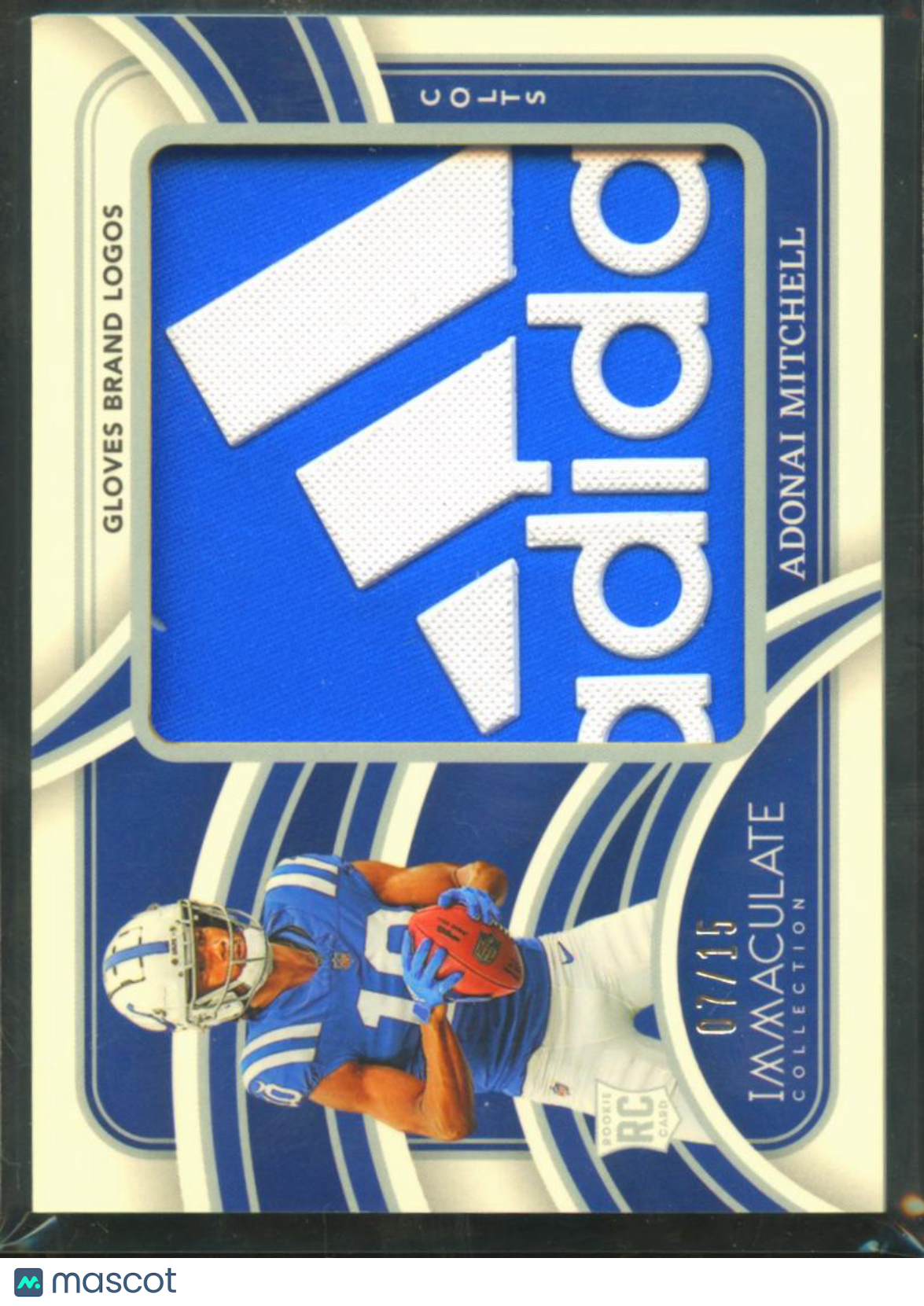 Adonai Mitchell 2024 Immaculate Gloves Brand LOGO Patch RC /15 Longhorns Colts
