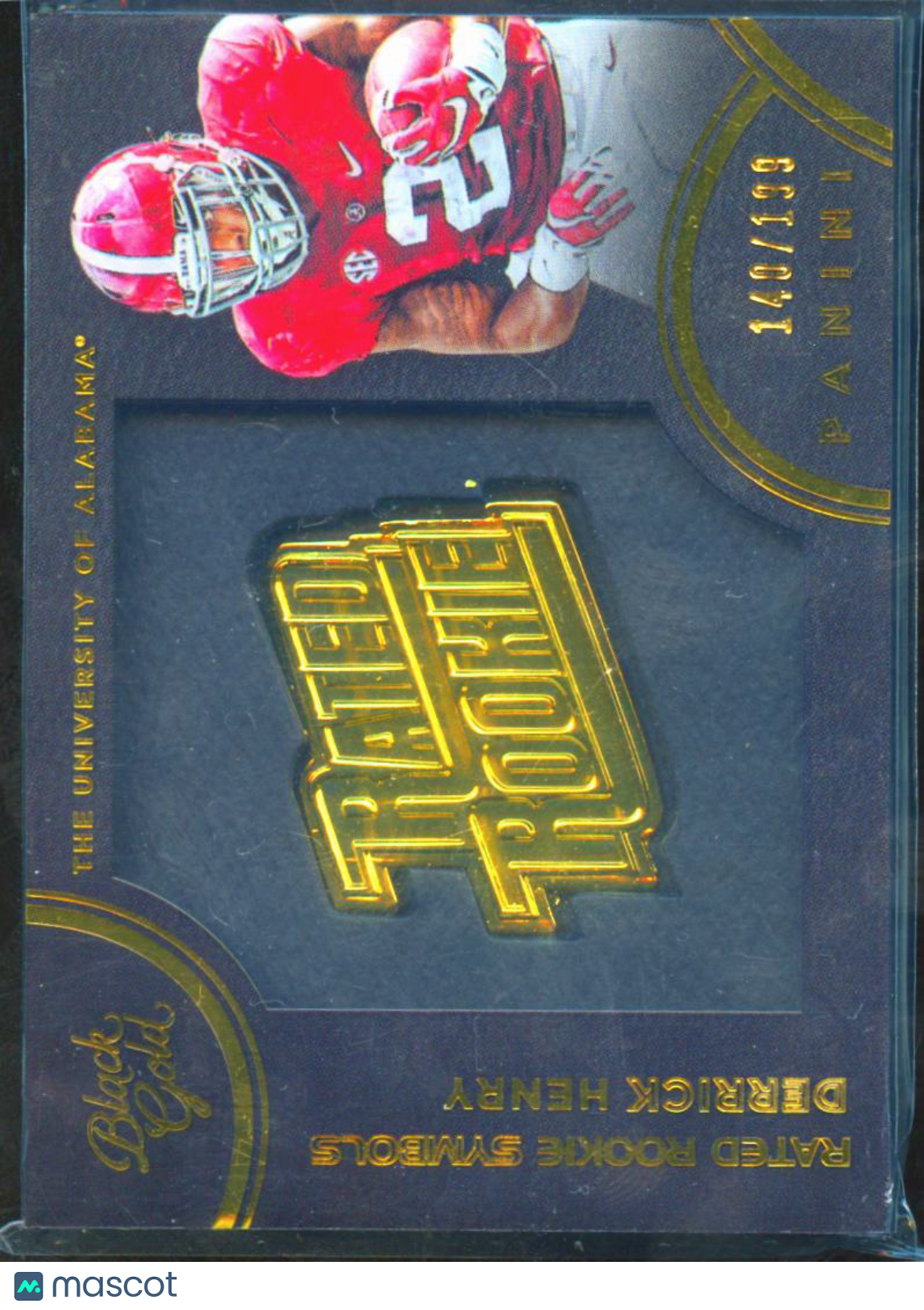 Derrick Henry 2016 Black Gold Rated Rookie Symbols RC /199 Alabama Crimson Tide