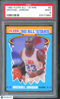 Michael Jordan 1990 Fleer All-Stars Chicago Bulls #5 PSA 9