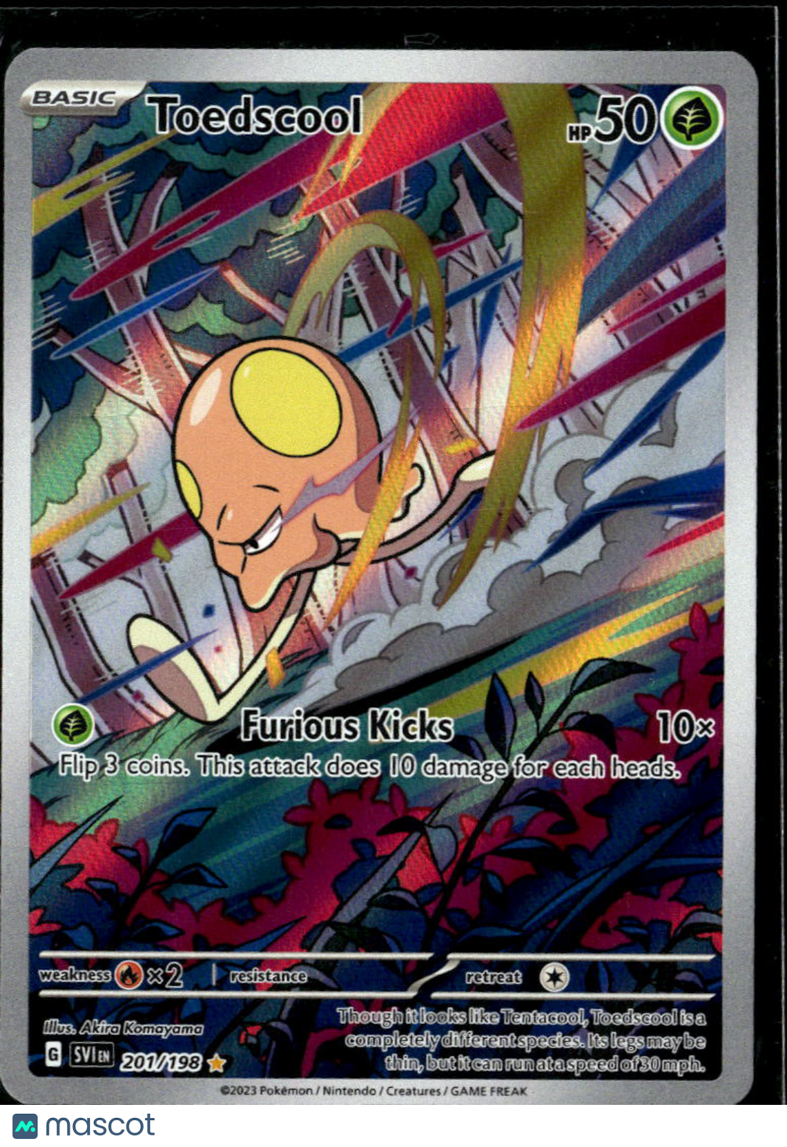 Toedscool 2023 Scarlet & Violet Holo Secret Rare #201/198