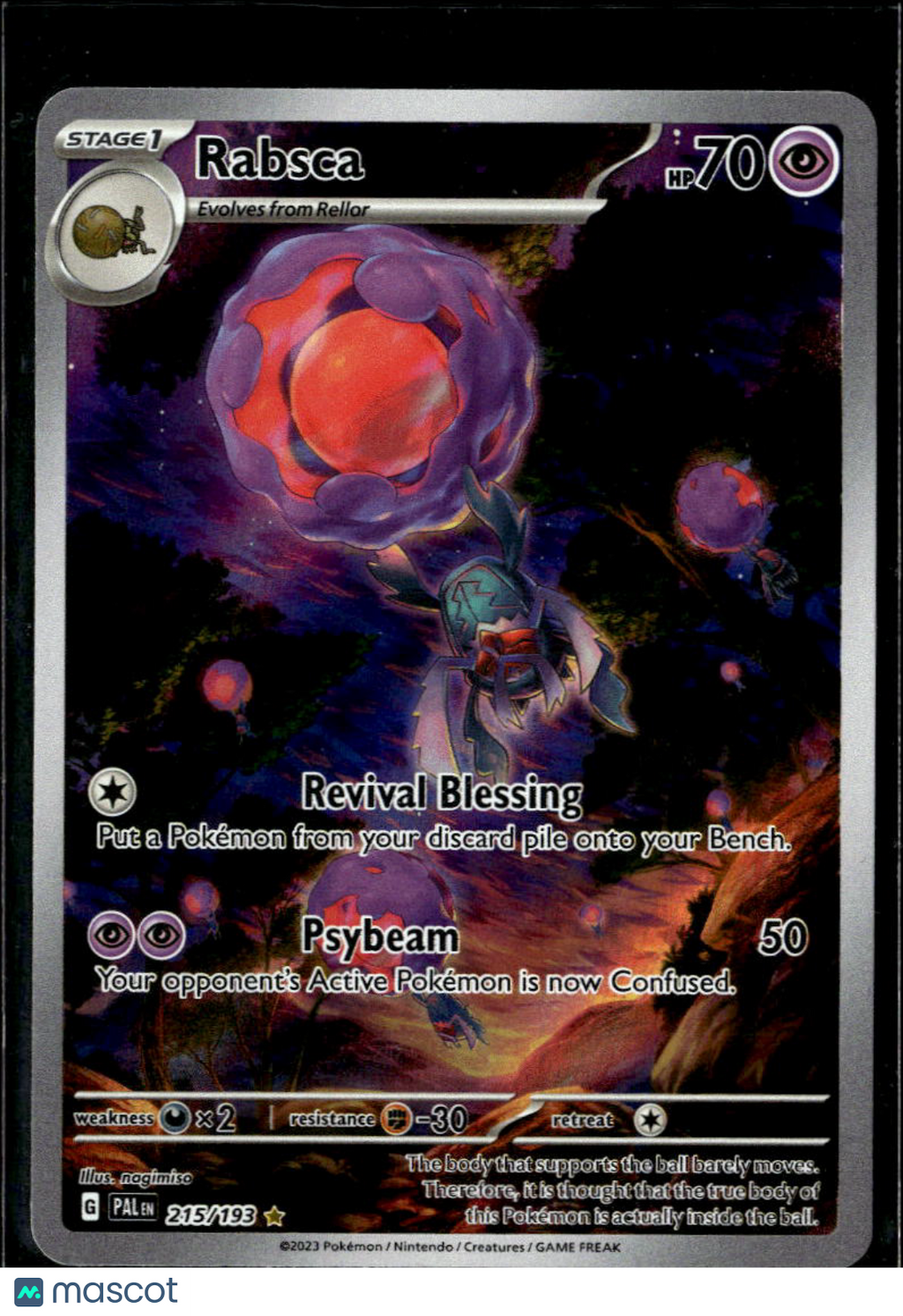 Rabsca 2023 Paldea Evolved Holo Secret Rare #215/193