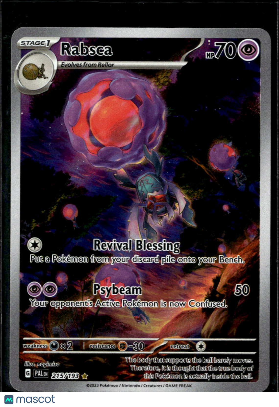 Rabsca 2023 Paldea Evolved Holo Secret Rare #215/193