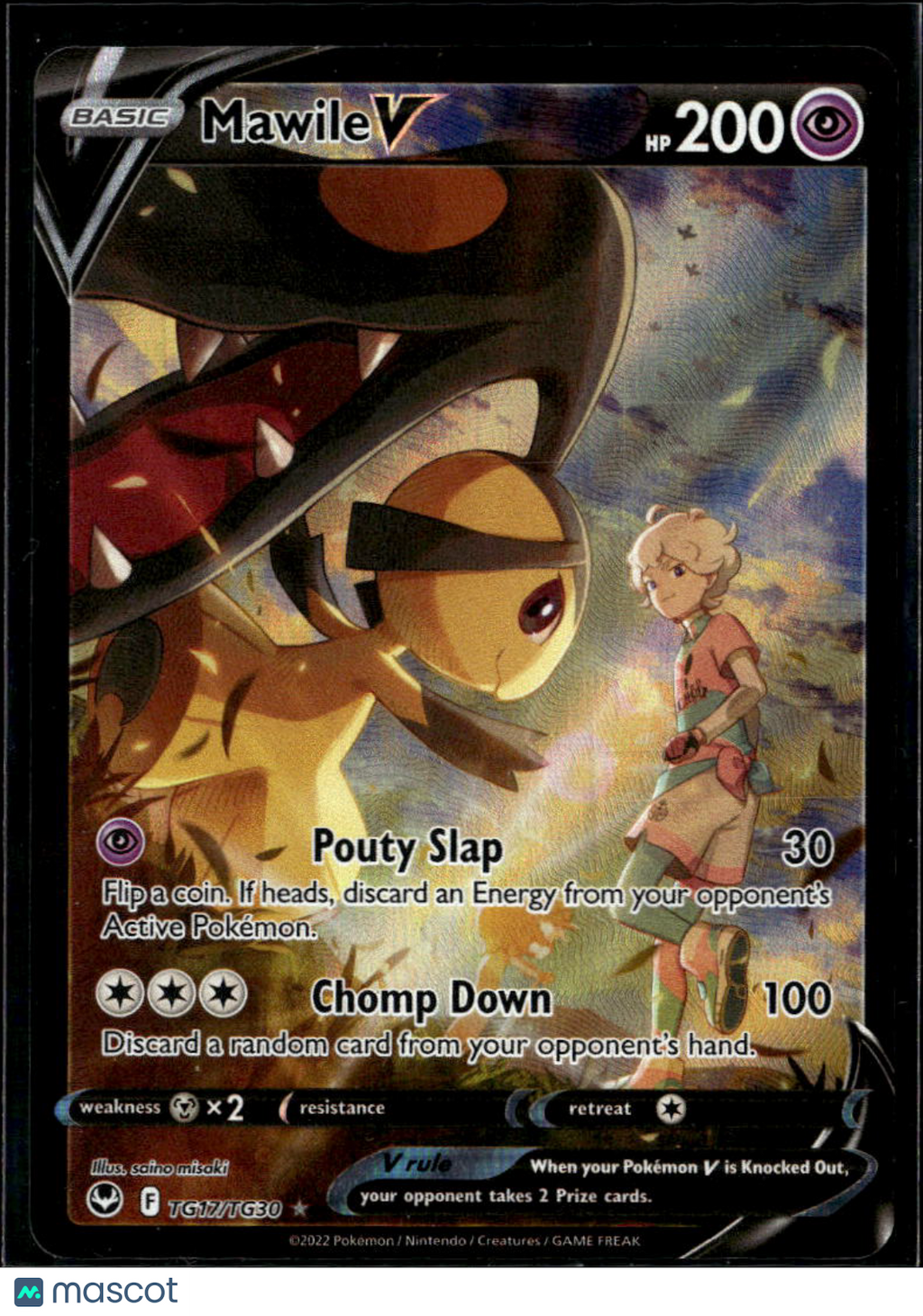 Mawile V 2022 Silver Tempest Holo Rare CSR #TG17/TG30