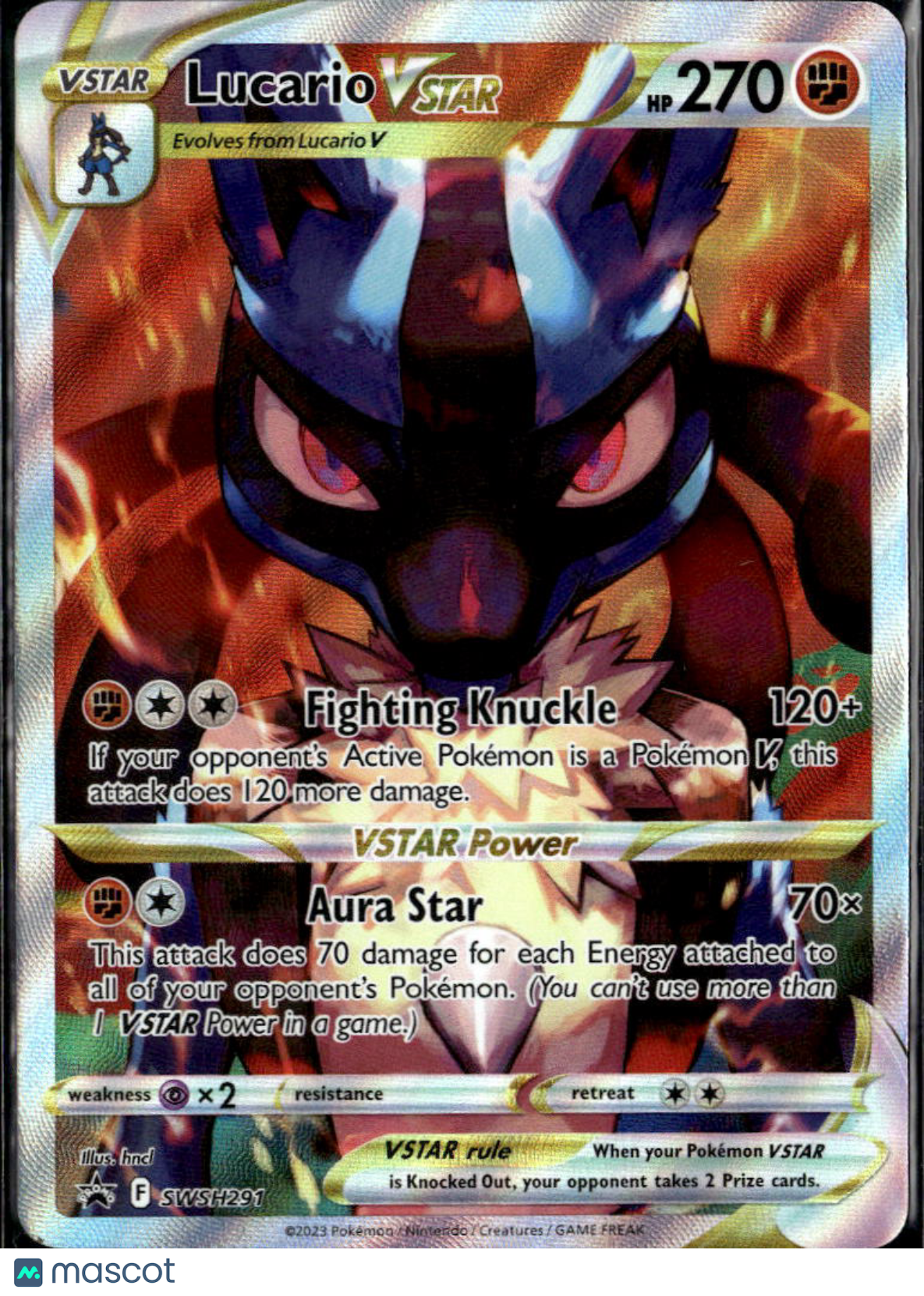Lucario VSTAR Sword & Shield Holo Black Star Promo FA #SWSH291
