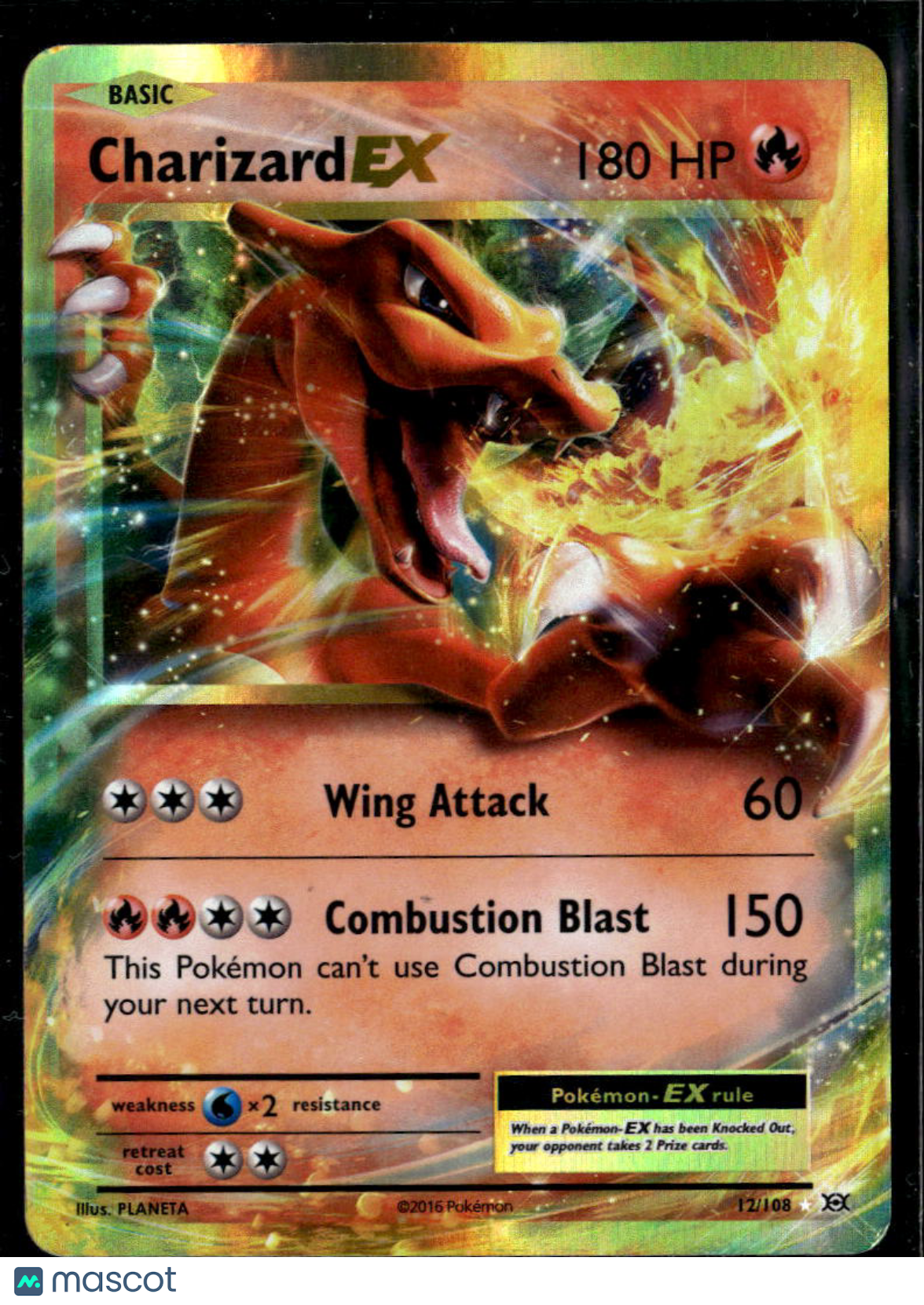 Charizard EX 2016 Evolutions Holo Rare #12/108