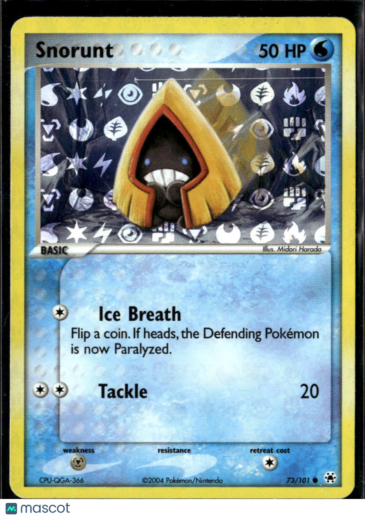 Snorunt 2004 EX Hidden Legends Reverse Holo #73/101