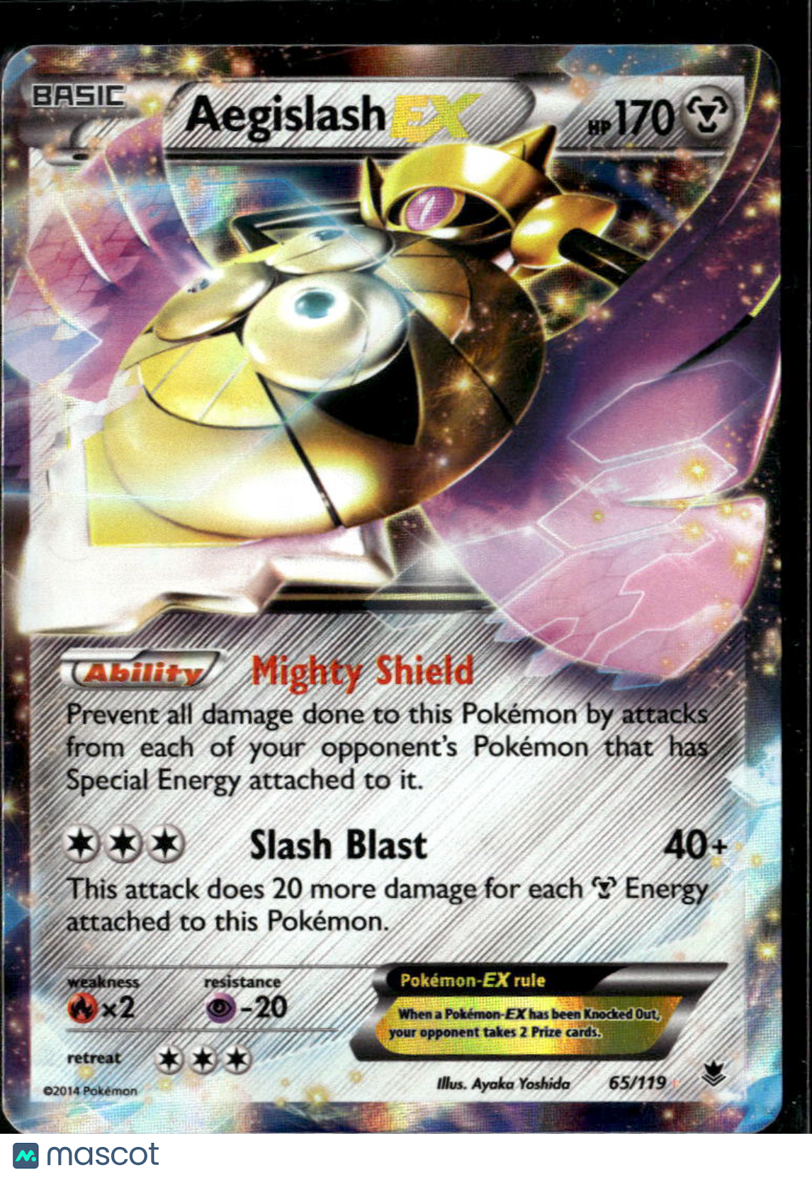 Aegislash EX 2014 Phantom Forces Holo Rare #65/119