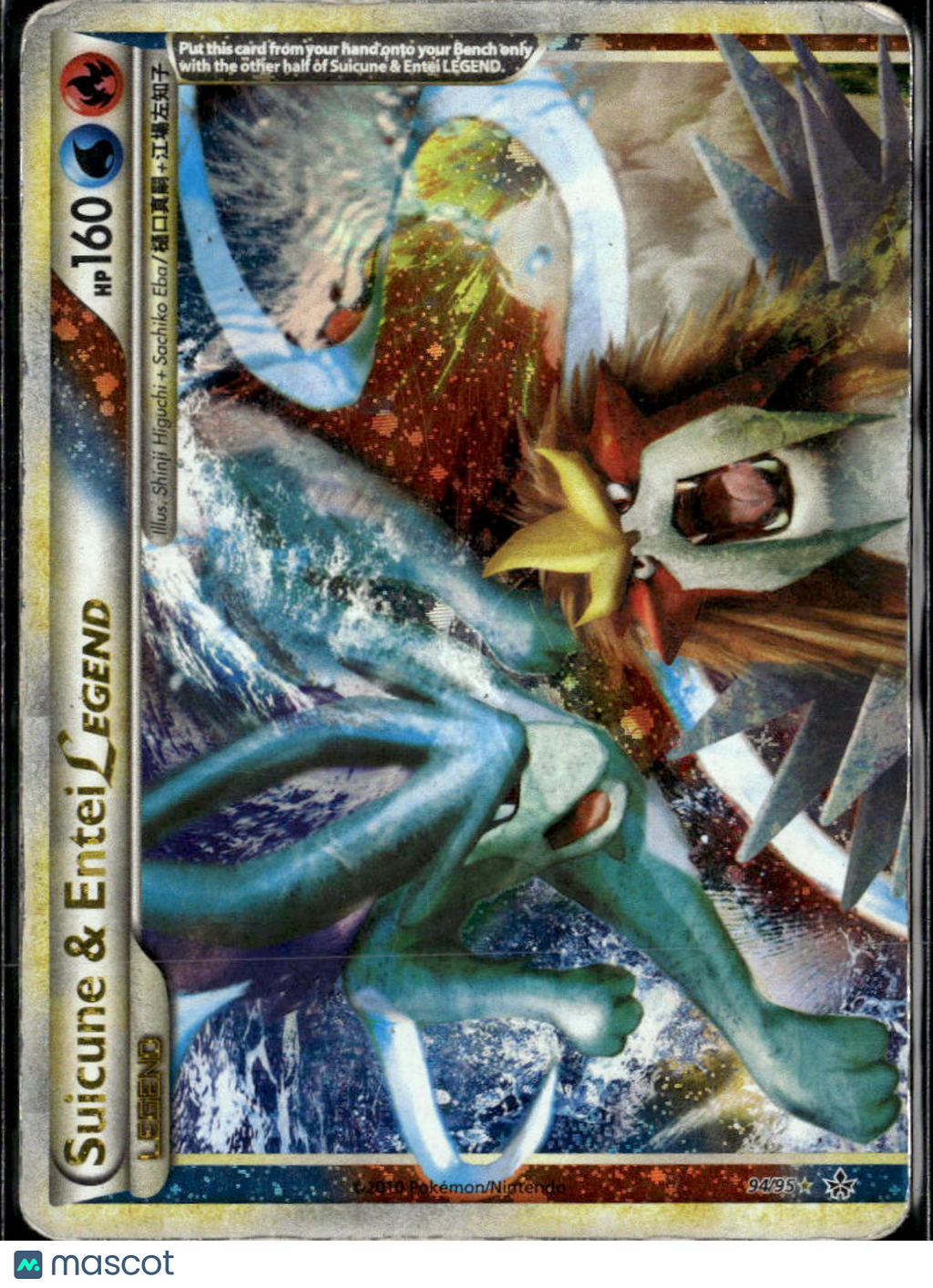 Suicune & Entei Legend 2014 HS Unleashed Holo Rare #94/95